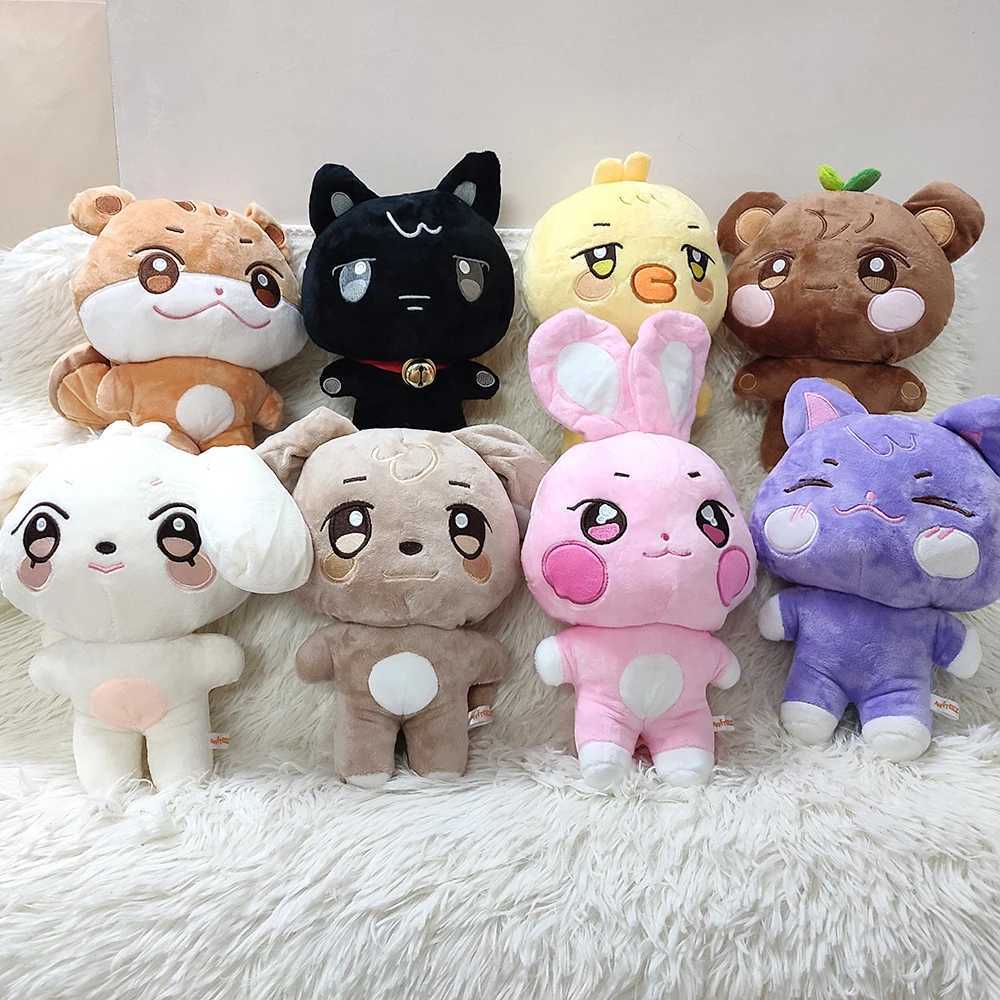 25cm ATEEZ Plush Aniteez Doll Red Chenghua Yunho Yeosang San Mingi Wooyoung Peluche Kawaii Stuffed Animal Toy Fan GiftT250326