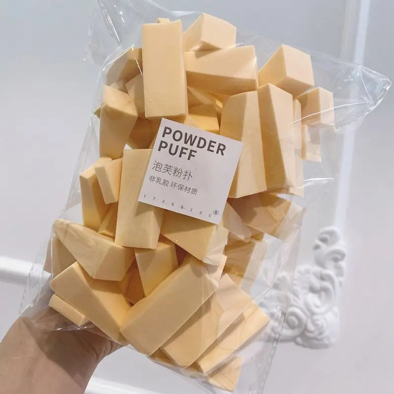 100pcs Soft Triangle Makeup Sponge Puff Blend Smearing Foundation Concealer Cream Tool Detail Powder Puff Cosmetics Applicator 250317