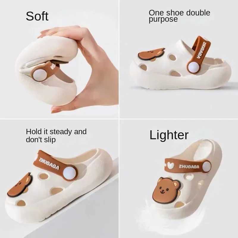 Slipper Cartoon Home Sliding Block Childrens Fashion Cute Soft Bottom Non slip Sandals Summer New Design Baby Shoes Neutral PVC Round Head Sliding Blo