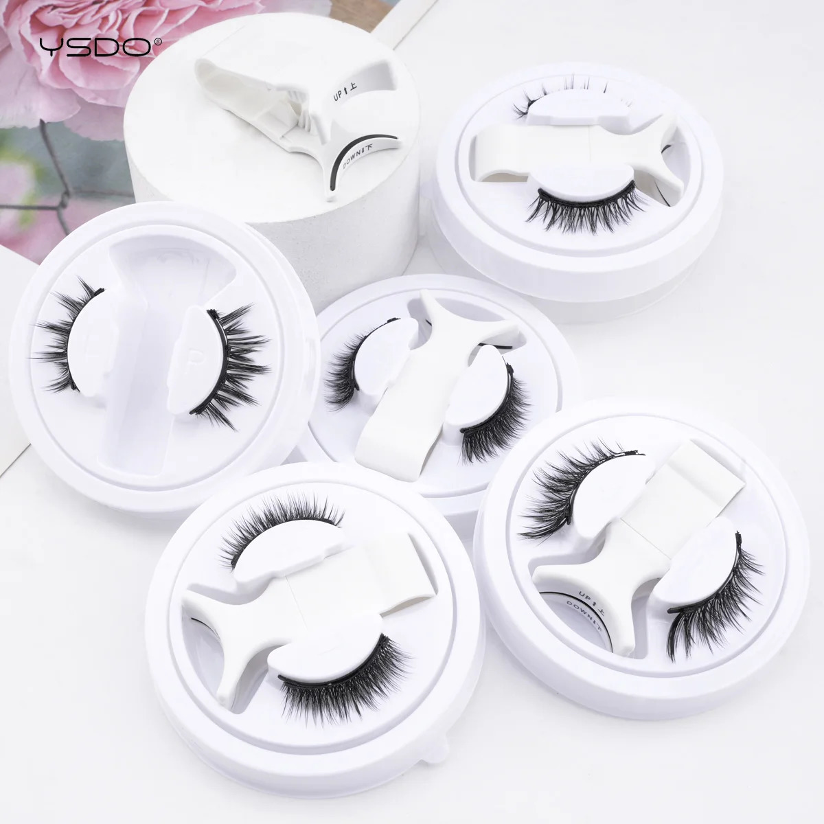 Wholesale Mix5 Pair Magnetic Lashes Kit Fluffy Reusable Professional No Glue Needed 3D Magnetic False Eyelashes Makeup 250324