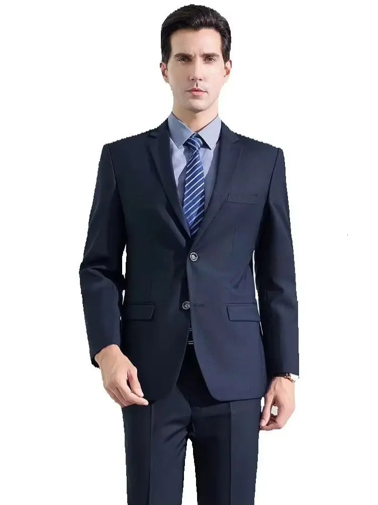 MensSlim Set 2piece JacketPants Breathable Groom Attic Free Tie Men Party Dance Ropa Hombre 250326