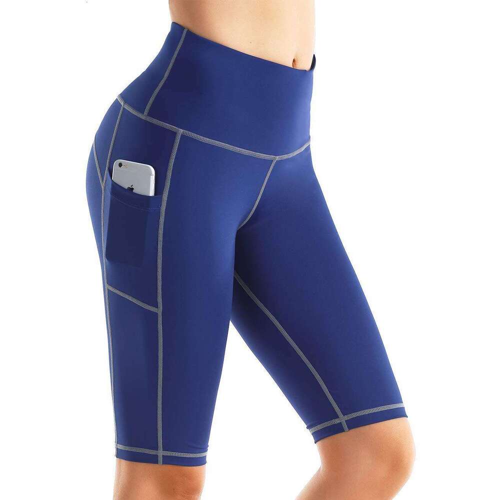 Women Yoga Pants New Spring And Summer Sports Seven Point Contrasting Shorts High Waisted Elastic Fitness Women S Pants YJ