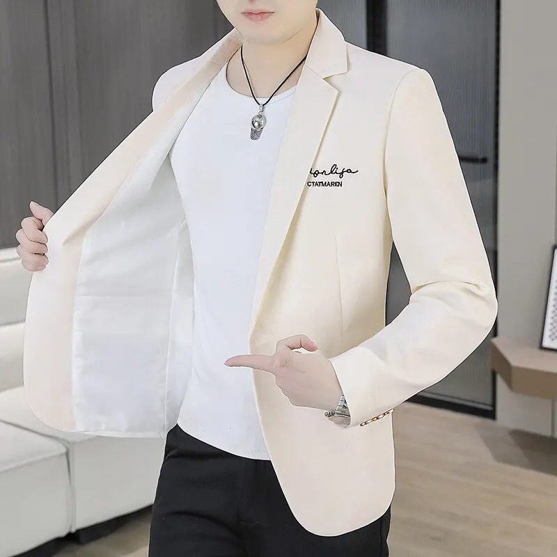 The main promotion of the explosive spring personality all casual lapel single western handmade mens clothing 250326