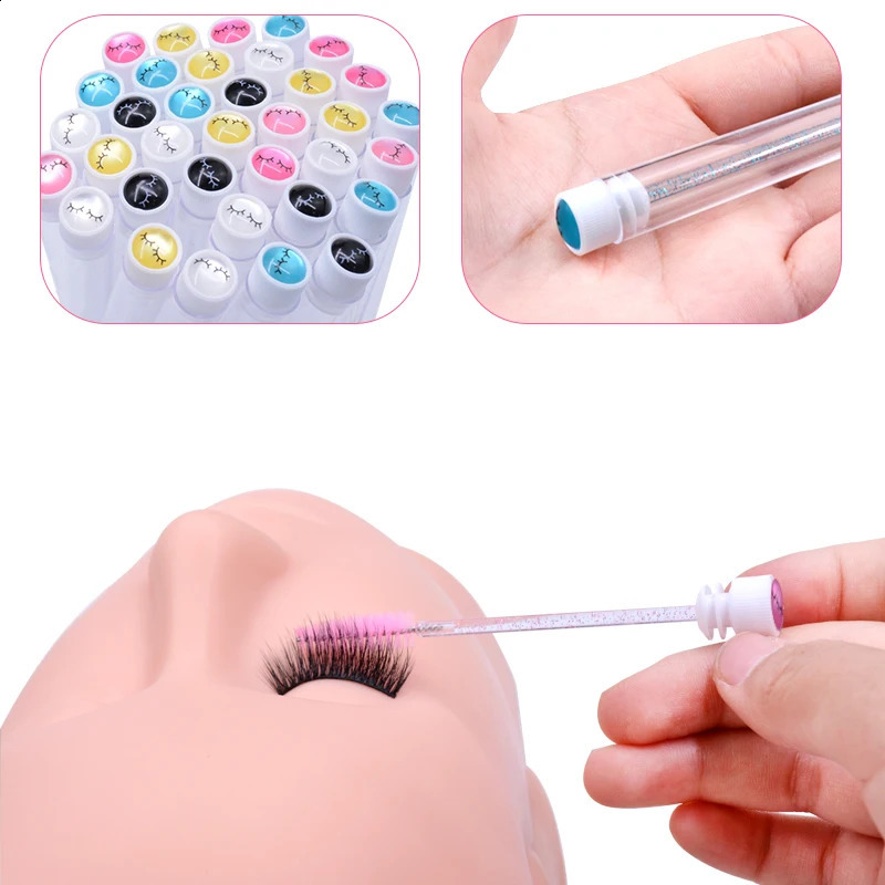 20Pcs/Lot Dust-Proof Eyelash Brush Tube Empty Reusable Lash Mascara Wand Case Replaceable Makeup Applicators Container wholesale 250324
