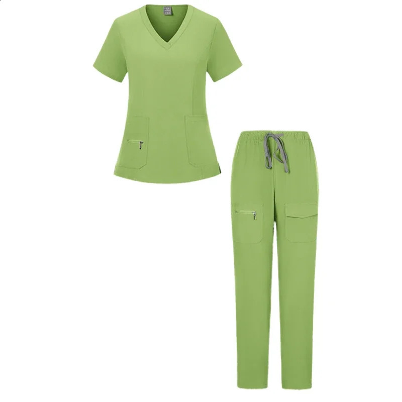 Multi color uniform womens washer set top pants nurse accessories dental clinic beauty salon hospital work clothes 250326