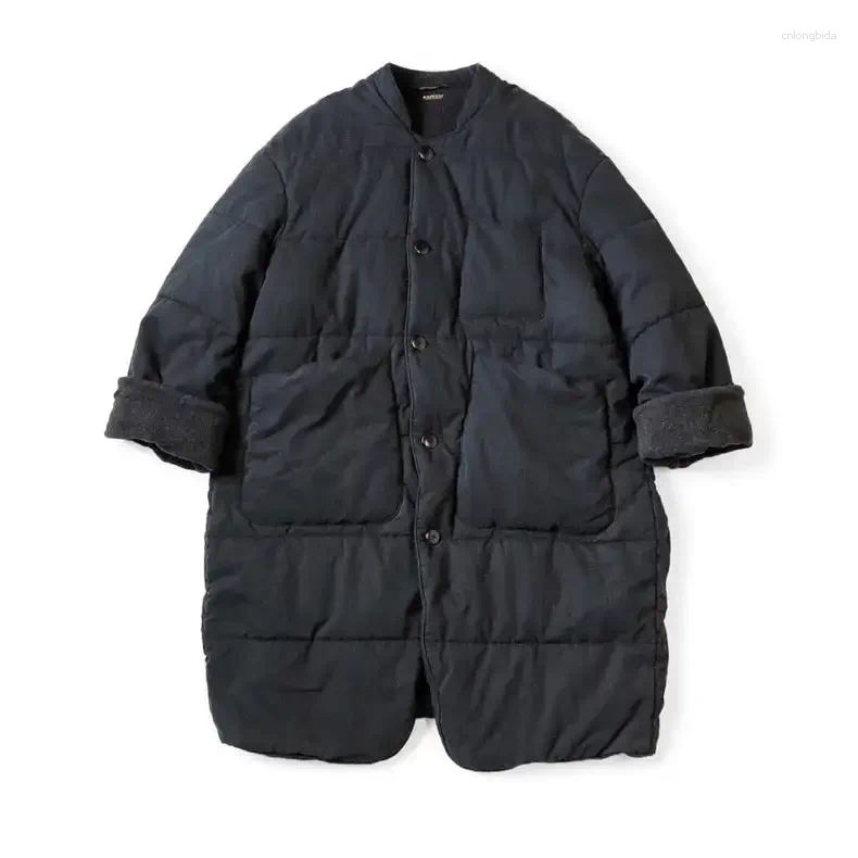 Men's Jackets KAPITAL Mid-Length Five-Panel Quilted Wrap Jacket Warmth Style Outerwear
