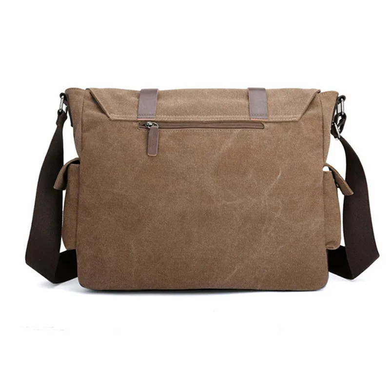 Mens retro canvas bag mens casual cross body messenger travel shoulder Bolsa Masculina highquality 250326