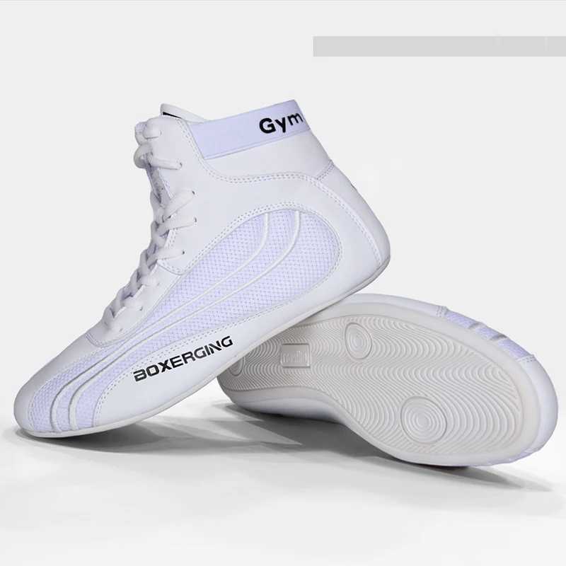 New Arrival New breathable boxing shoes for men lightweight boxing boots for women anti slip flying sports shoes large-sized 45 wrestling shoes Z25032