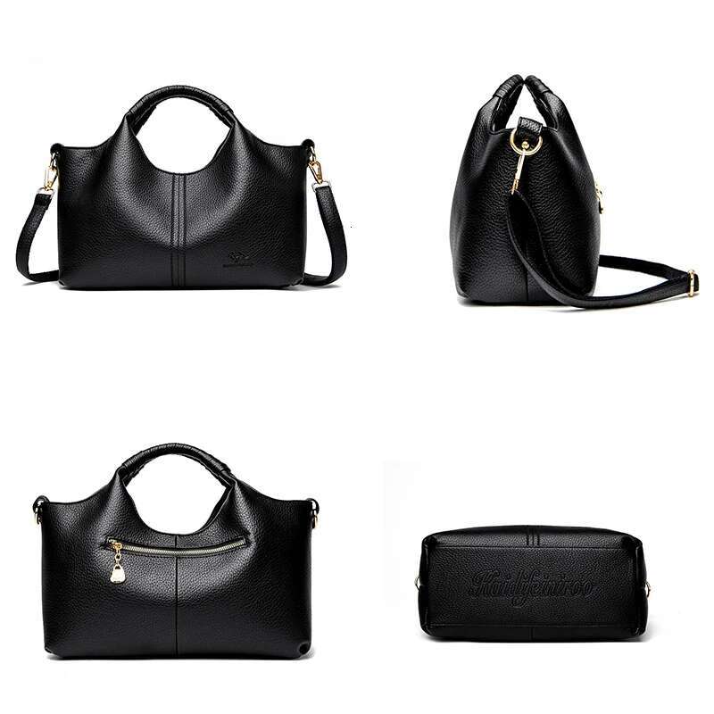 High Quality Soft Leather Women's Handbag Tote Fashion Women Shoulder Bag Famous Trendy Female Crossbody Bags Wallet