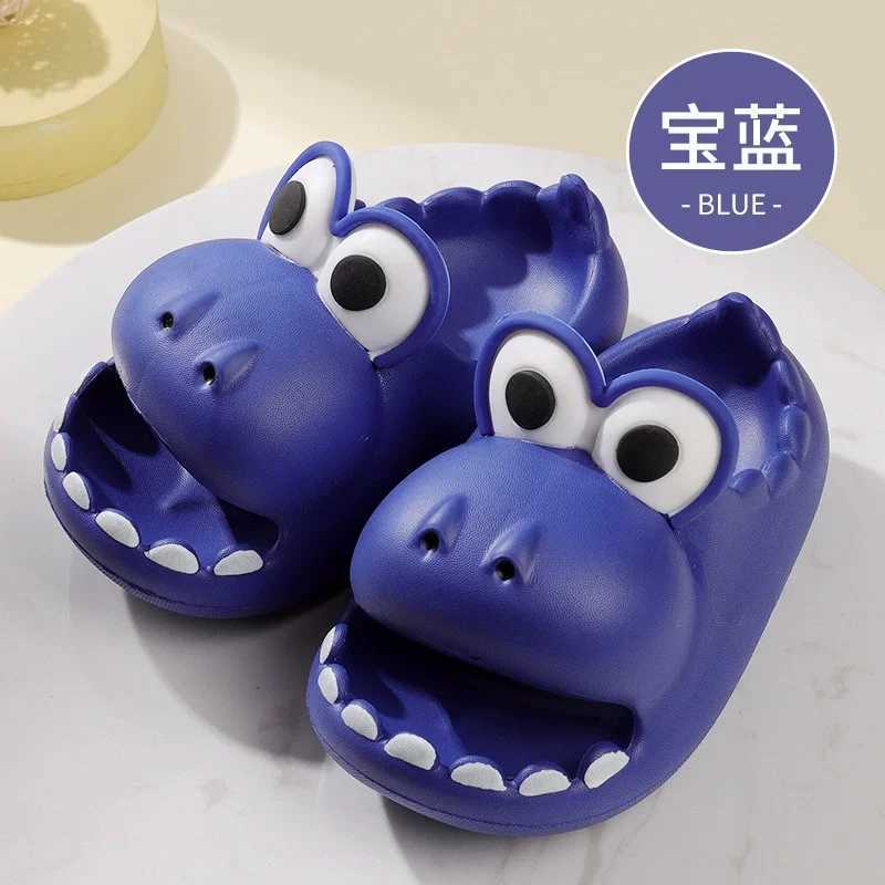 Slipper Cute childrens sandals with hollow out sliders family girls shoes cartoon crocodile boys sandals soft sole anti slip childrens summer sliders 