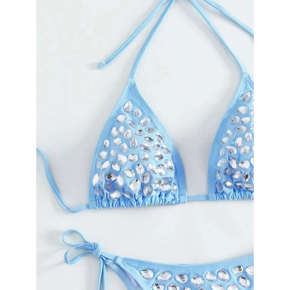 Rhie Sexy Halter Dia Women Swimwear Female Swimsuit Two-pieces Bikini Set Micro Bather Bathing Suit Swim Lady