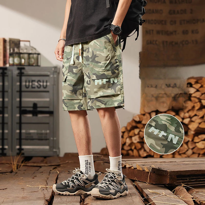 Summer Fitness Shorts Fashionable Breathable Quick drying for Bodybuilders Tailored Camouflage Sports 250322