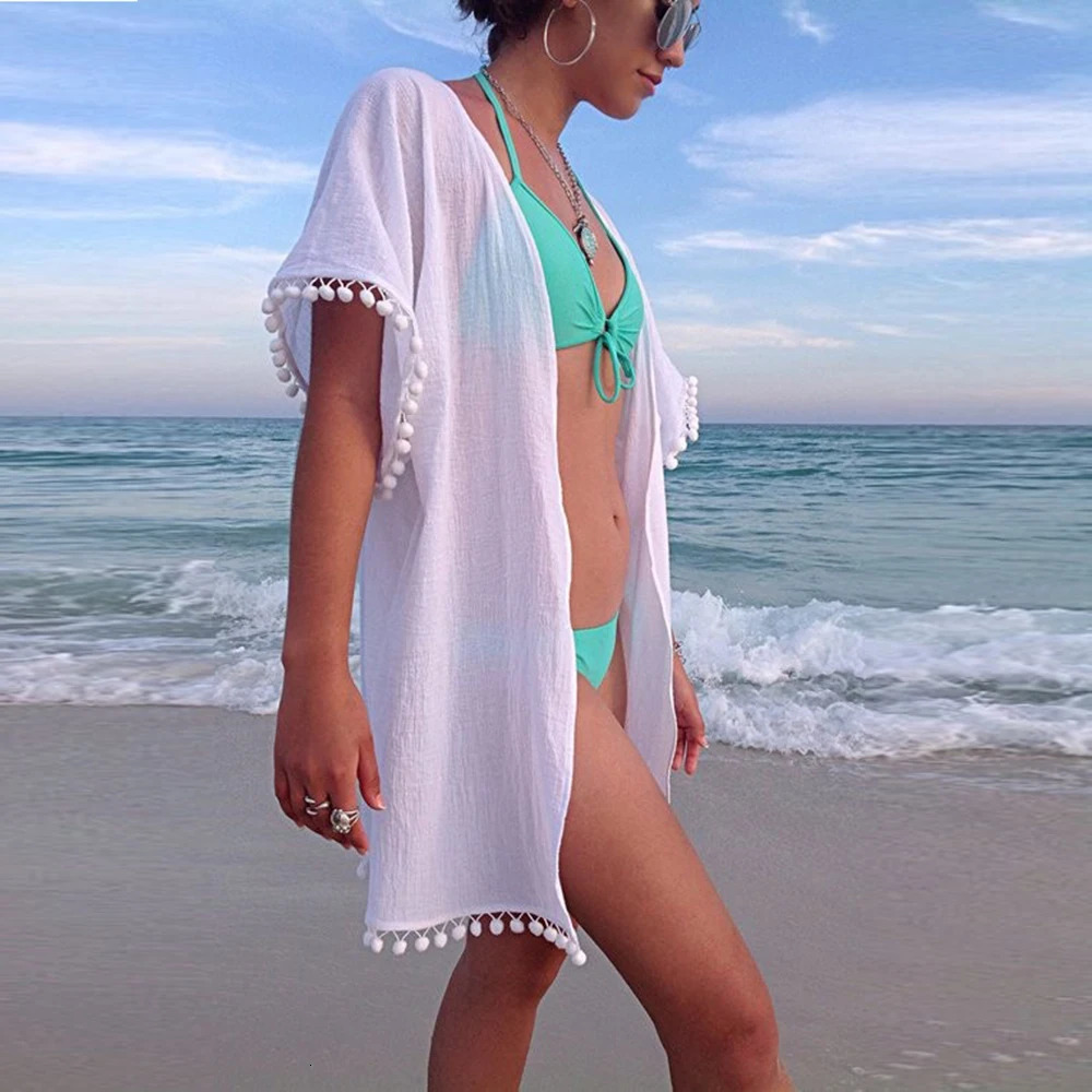 summer cardigan cape 2024 hollow knitted womens beach wear sun protection 250326