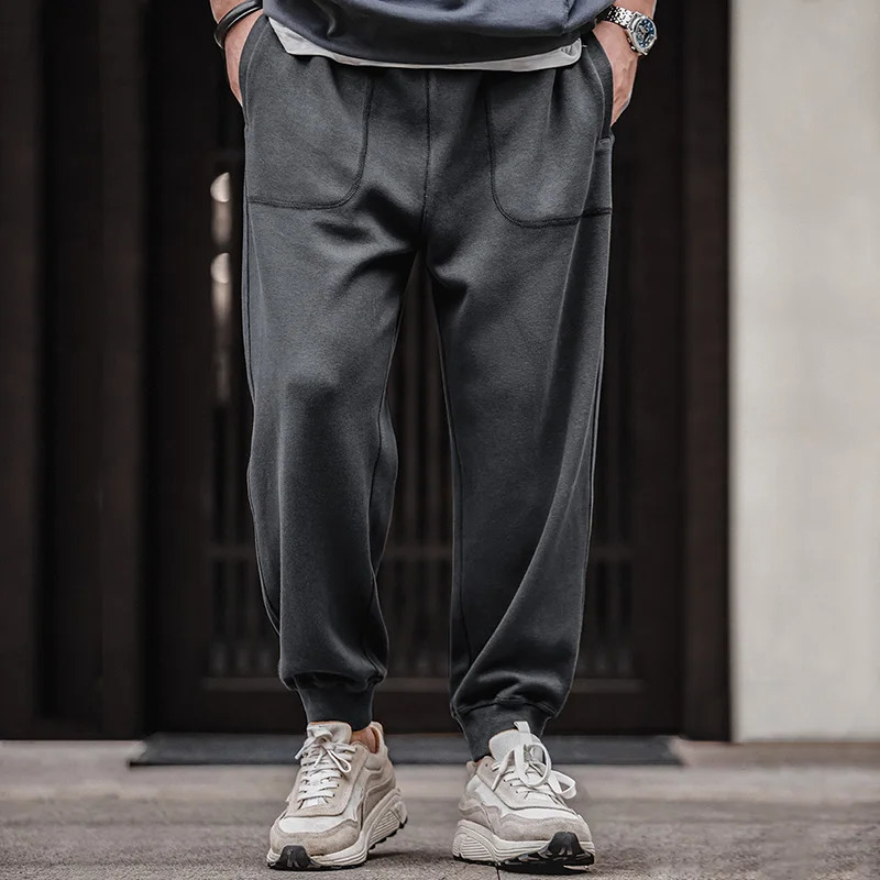 Madden mens large pocket grey sports pants running training comfortable elastic waist jogging 250327