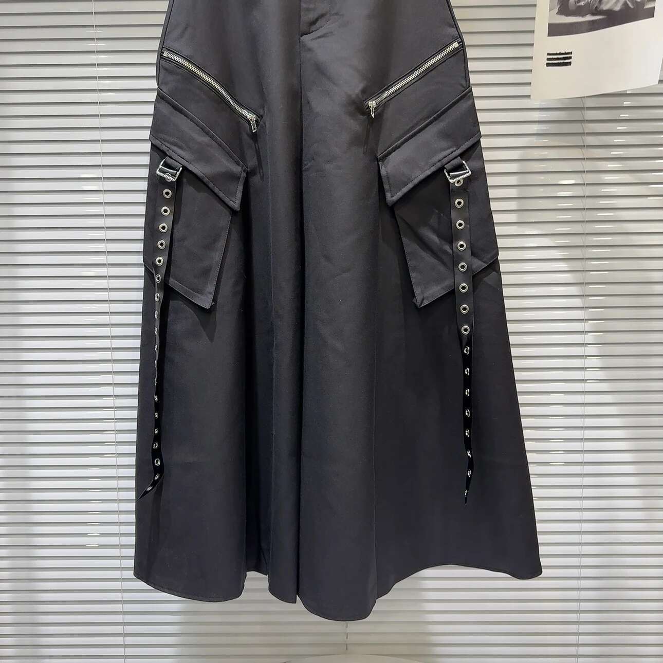 Women's Zipper Cargo Y2k Elegant Streetwear A-E Long Skirt Korean Vintage 90S Haruku High Waist Faldas Clothes 469P