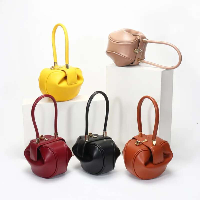 Round Ball Women's Handbag Brand Designer Bowg PU Leather Mini Shoulder Bags Female Purse Fashion Armpit Bag