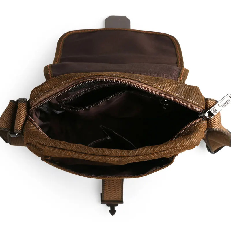 Retro Canvas Durable Shoulder Bag Mens Teenage Boys Cross Messenger Body 250326