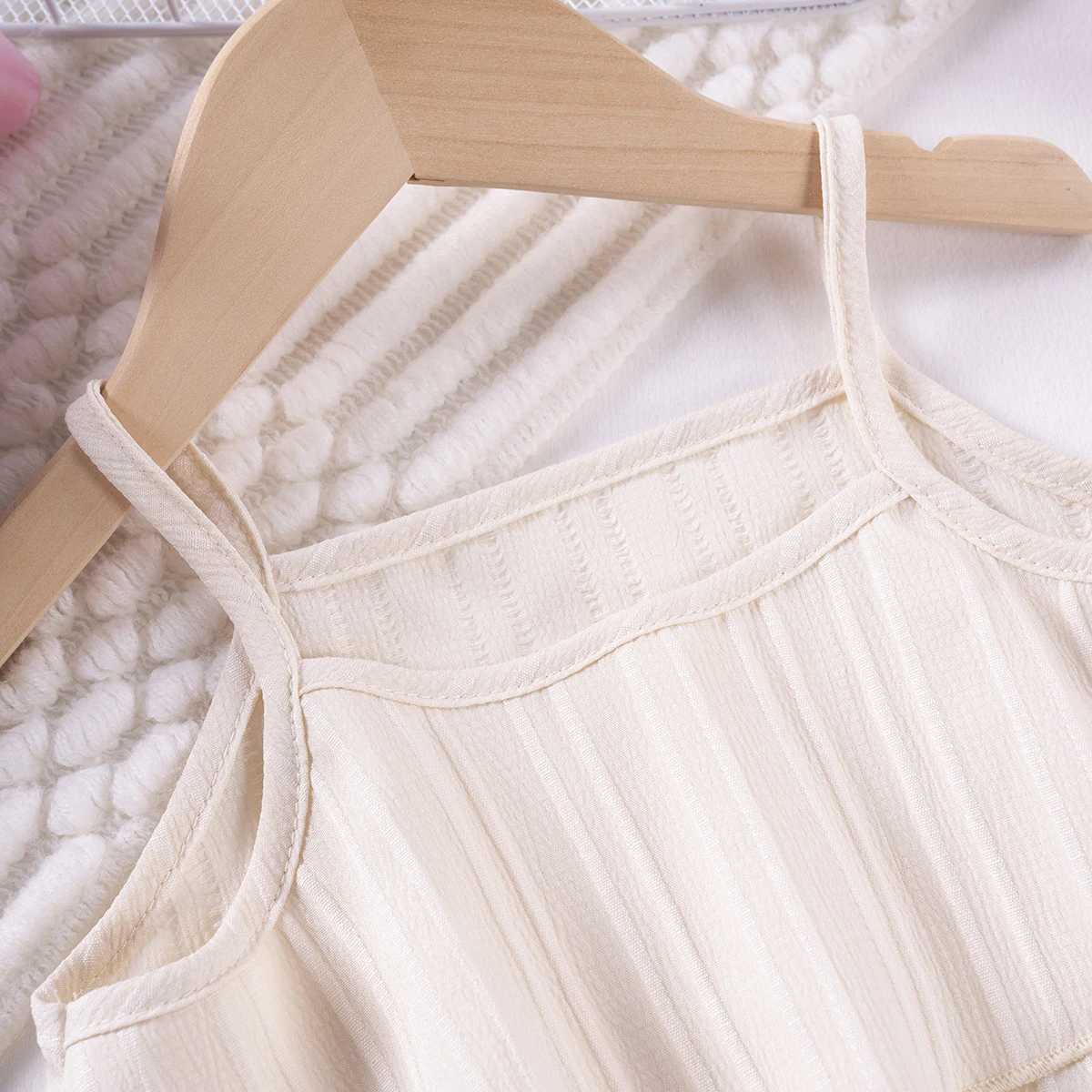 Girl Solid Color Pendant Summer Pendant Ruffle+Wide Leg Pants 2-piece Set White Cute Elegant Baby ClothingT250327