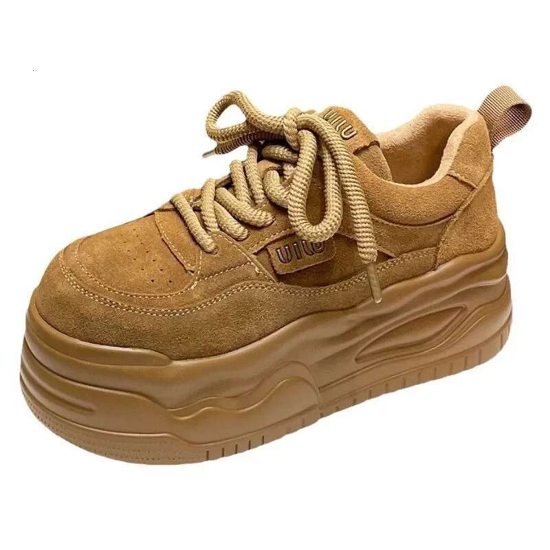 Designer Shoes New Women's Sports Shoes Leopard Print Black Brown Board Fashionable Casual Height Increasing Thick Sole Soft Sole Women's Ru