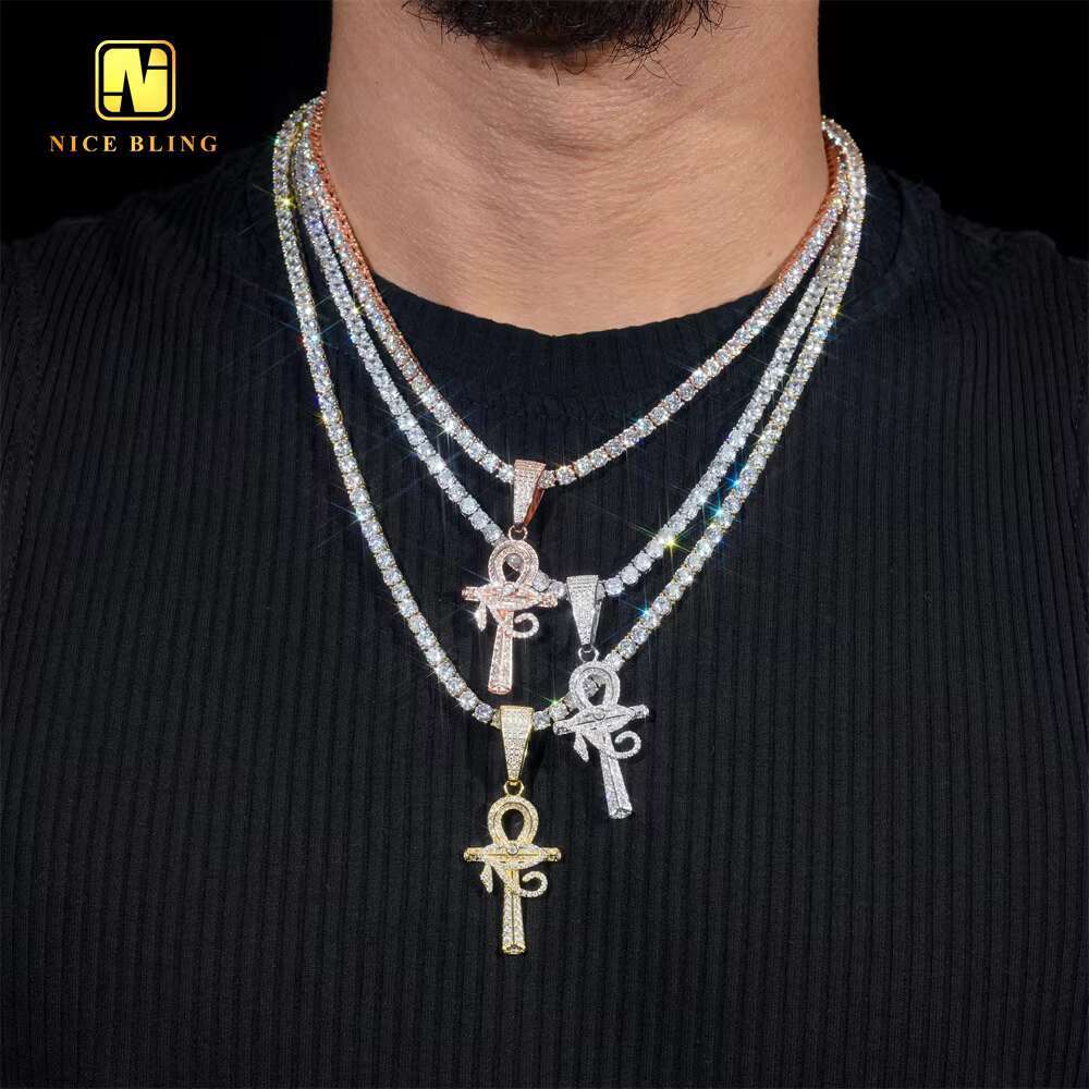 925 Sterling Silver New Design Custom Pendant Iced Out Charm VVS Moissanite Diamond Hip Hop Moissanite Jewelry Pendant Necklace
