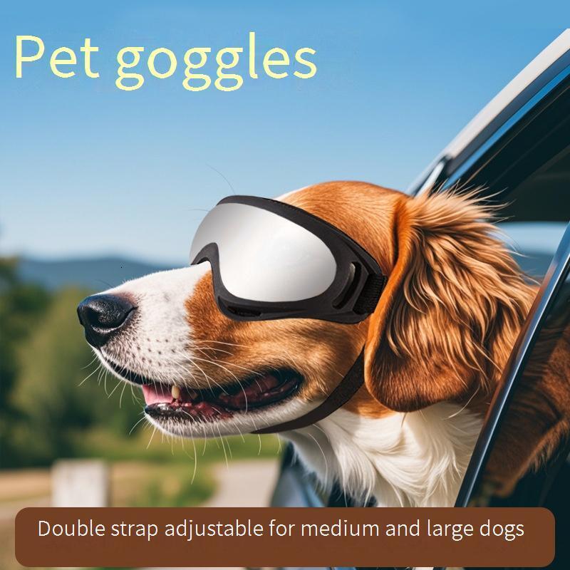 Pet Protective Glasses Elastic Strap Adjustable Fit Large Dog Goggles Headwear Outdoor Windproof Sunglasses