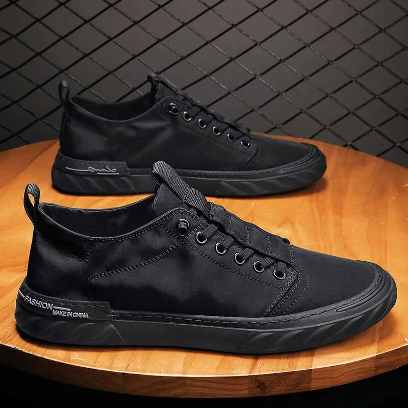 New Trendy Canvas for Summer Breathable Ice Silk Cloth Casual Mens Shoes Edition Student Board Tennis Men Sneakers