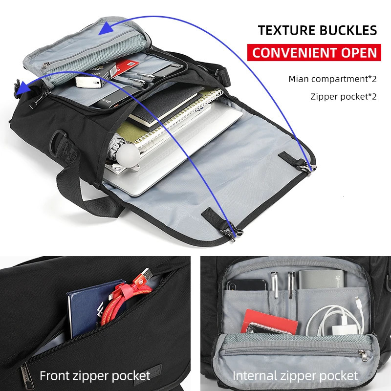 Tigernu Leisure Messenger Bag Anti theft Cross body Riding Shoulder High quality Original Fashion Ox Mens Small 250326