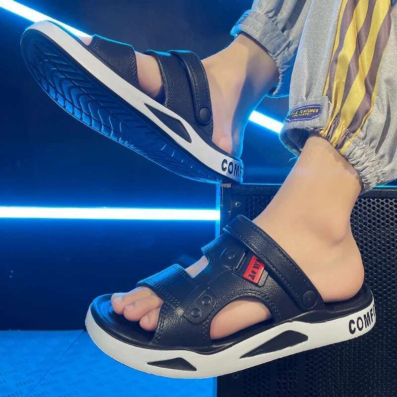 Men's Slippers Summer New EVA Light Adult Thick-soled Beach Shoes Non-slip Open-toe Sandals for Outdoor