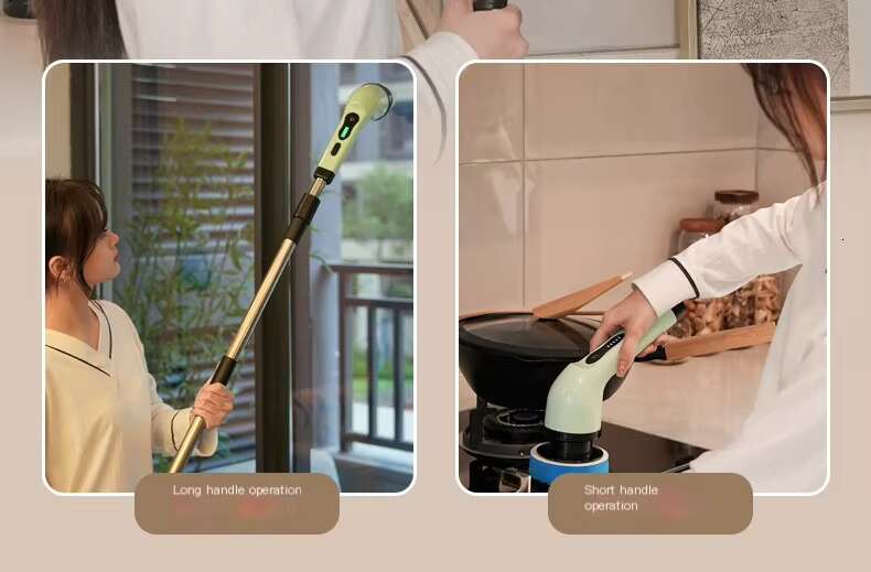 9 in 1 Replacement Heads and Extension Handle Cordless Bathroom Cleaning Brush Electric Spin Scrubber