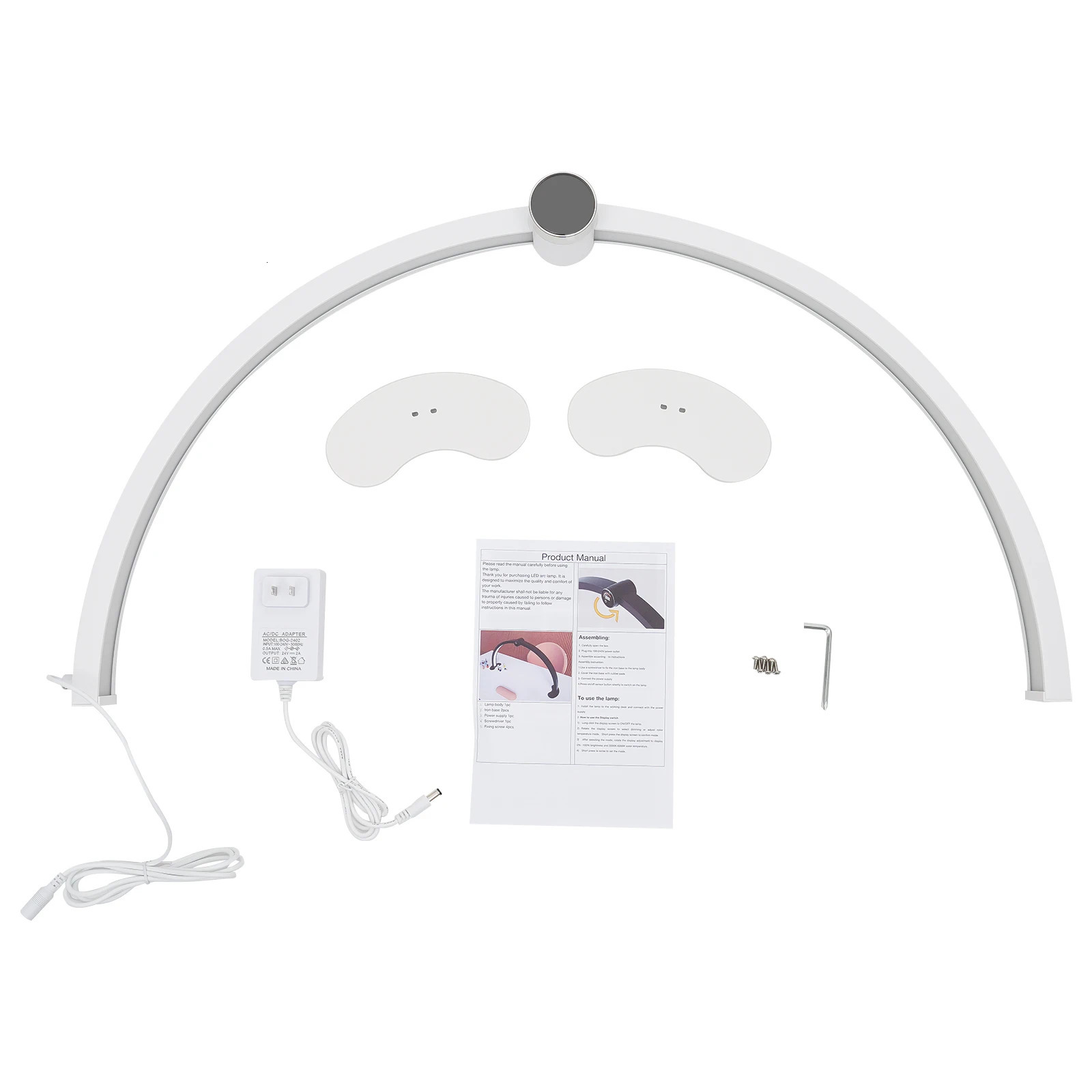Nail art half moon table lamp brightness adjustment 3000K6000K LED 250325