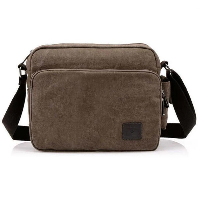 High quality multifunctional canvas travel bag mens messenger cross luxurious retro style briefcase 250326