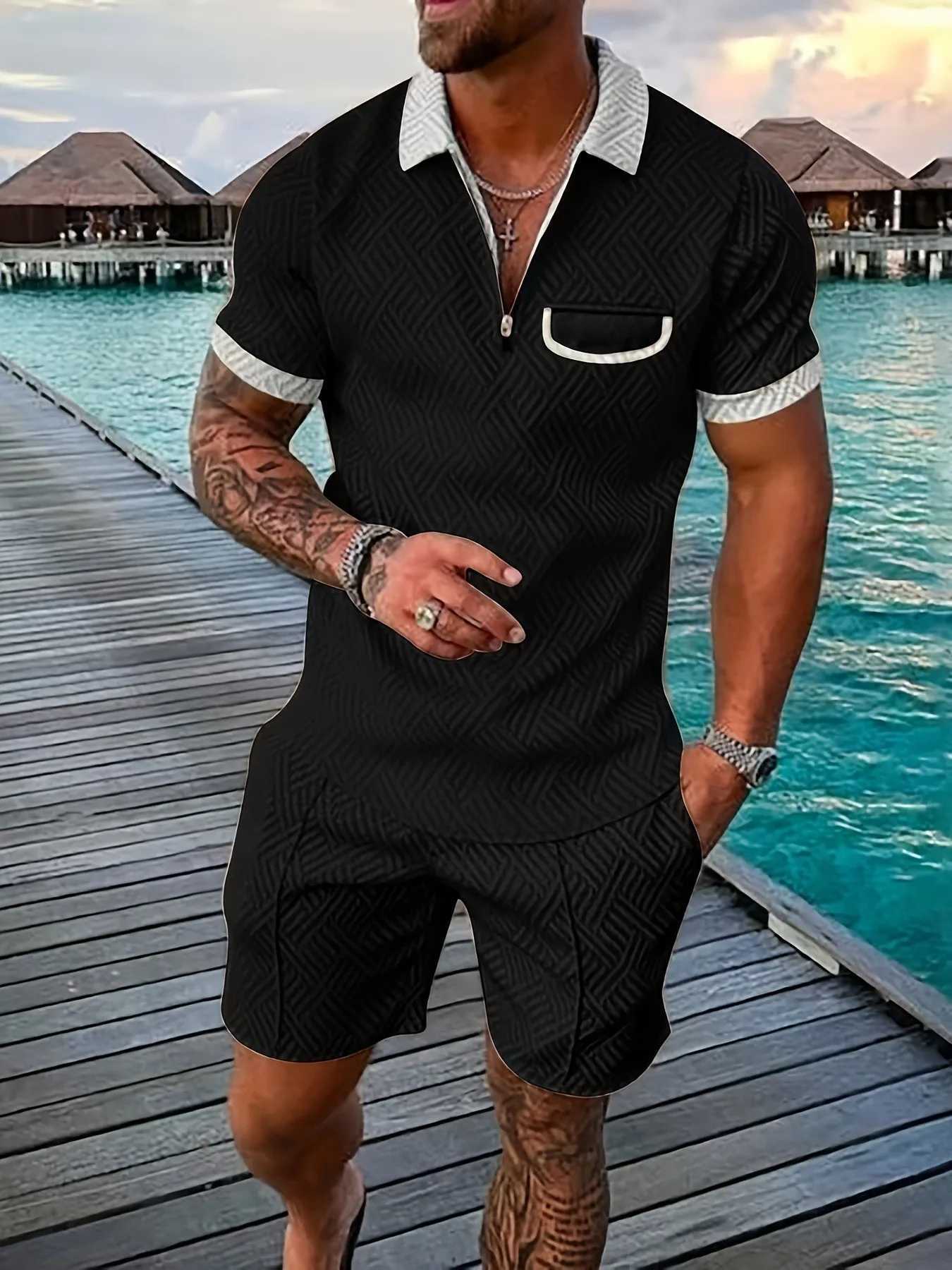 New Summer Hawaii Vacation Fashion Luggage 3D Printing Floral Mens Leisure Set Mens GiftsXJ250326