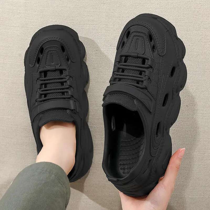 QYCKABY Men's Summer Men Soft EVA Sole Breathable Anti-skid Casual Shoes Outdoor Beach Fashion Fishing Sandals Male