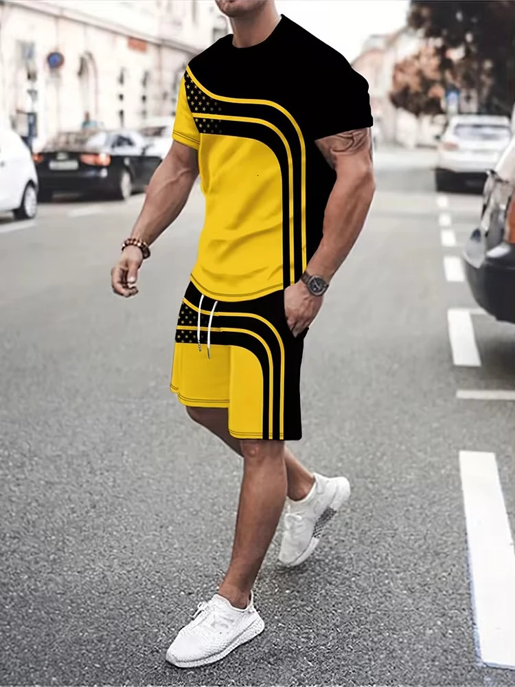 Summer Mens Outdoor Sports Sprint Street Fashion Casual Loose Comfortable Tshirt Thread and Star Printed Clothing 250327