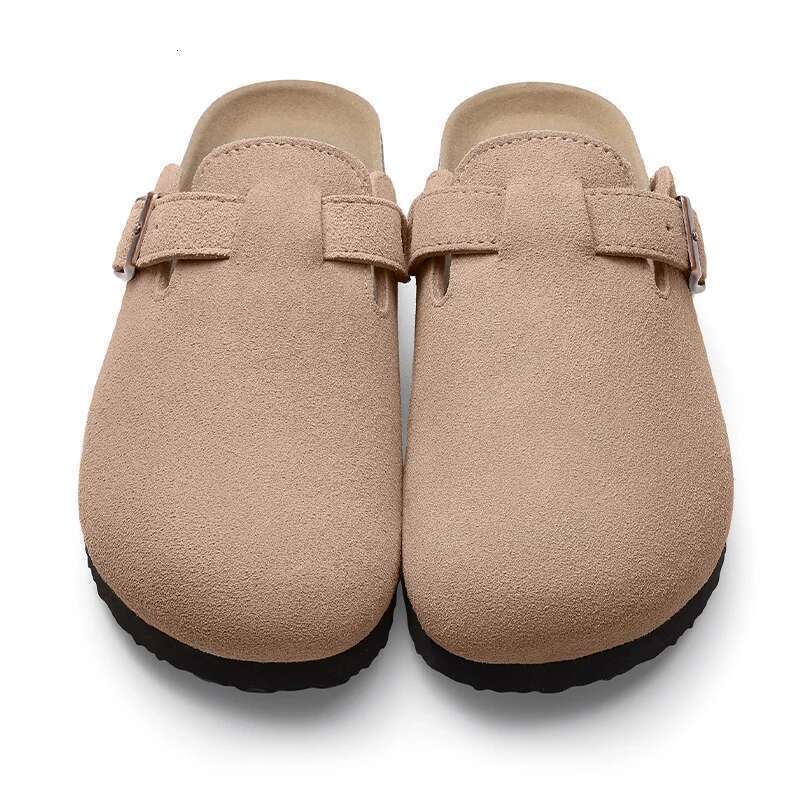 Smile PoP New Cork For Women Suede Clogs Fashion Brand Beach Outdoor Antiskid Home Slippers
