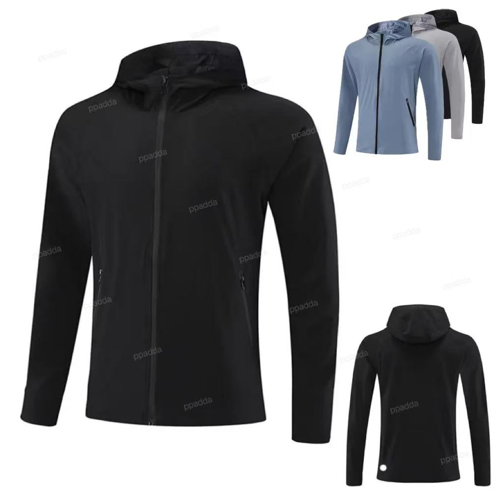 Men top Sport Zipper Hooded Jacket Casual Brethable Outdoor Jogger Outfit Hiking Cardigan Material Outwear