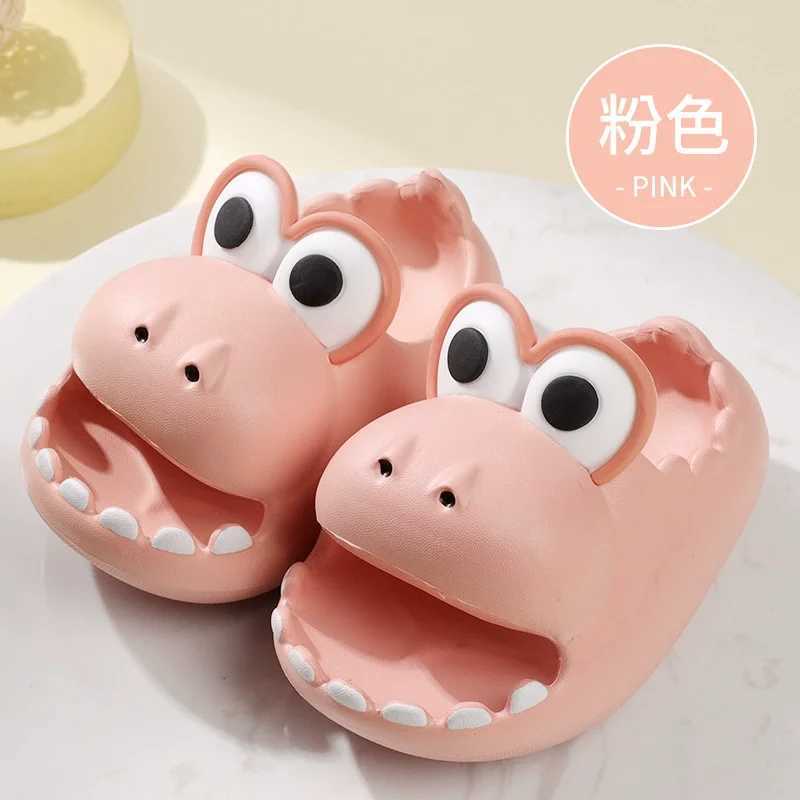 Slipper Cute childrens sandals with hollow out sliders family girls shoes cartoon crocodile boys sandals soft sole anti slip childrens summer sliders 
