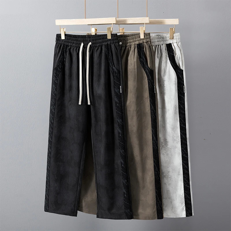 Mens striped runner hiphop Trouser oversized 6XL 7XL 8XL Plus size sports pants casual running loose unisex street 250327