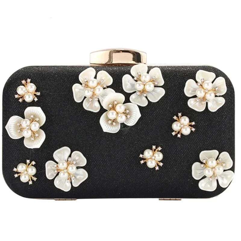 Sweet 3D wer Wedding Clutch Women Elegant Formal Party Mother Bride Evening Bags Clasic Gold Sier Purse Small Handbags