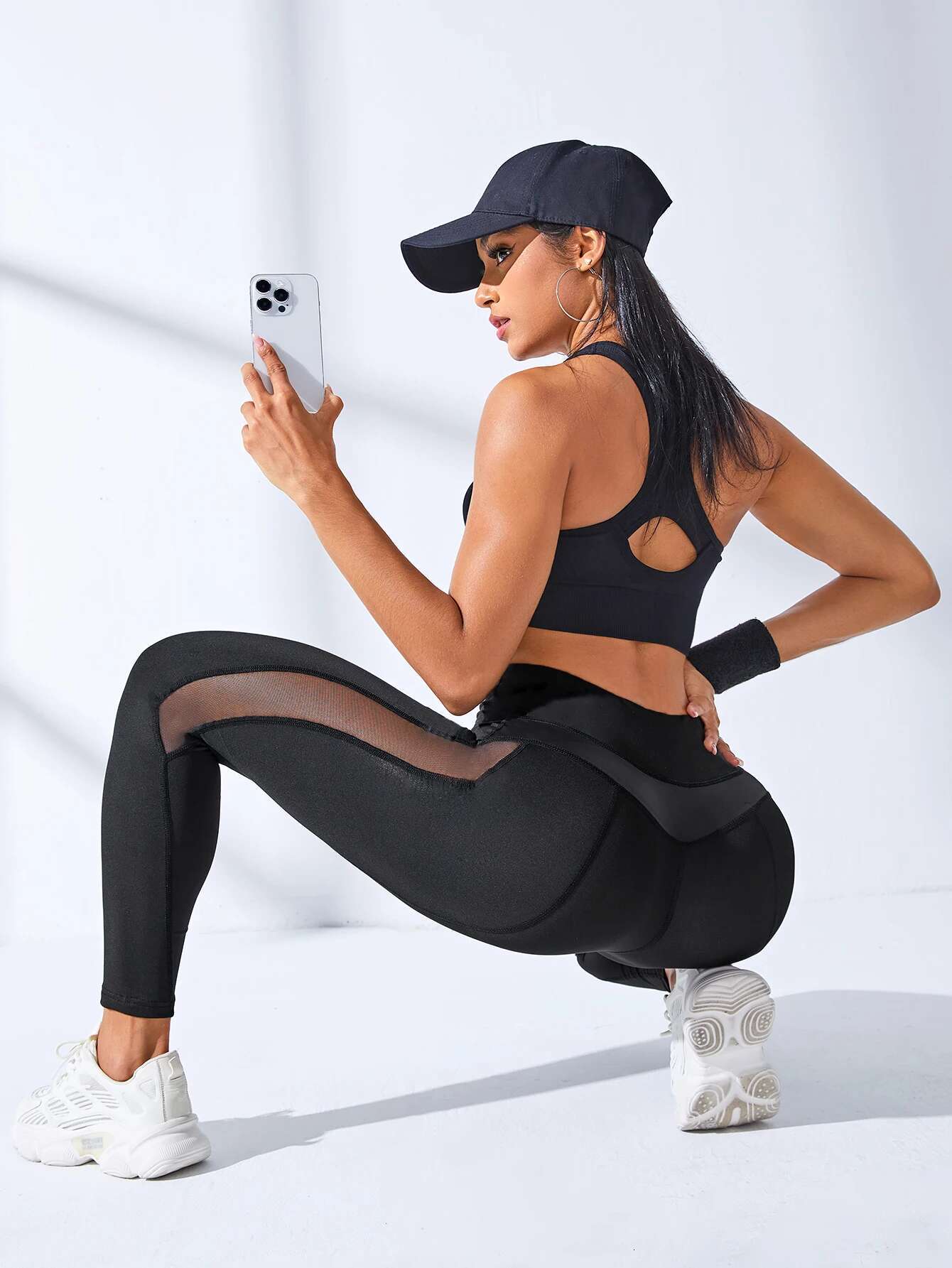 Women Gym Yoga Butt Lifting High Waist Quick Dry Sports Pants With Elastic Waistband Exercise Trousers Workout Leggings