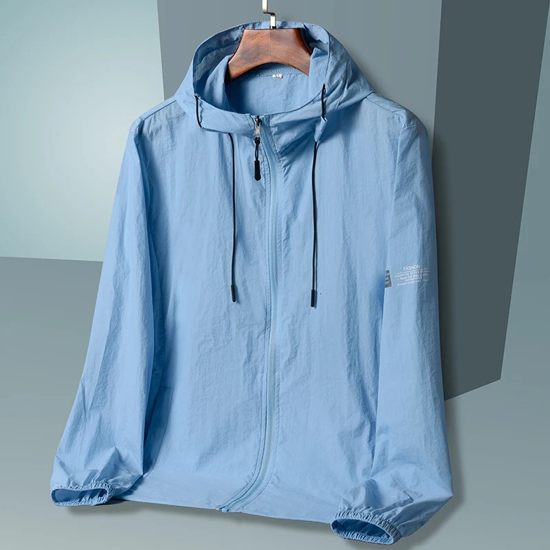 Summer hooded jacket mens and womens sun protection suit fishing hunting quick drying skin windproof machine 250327