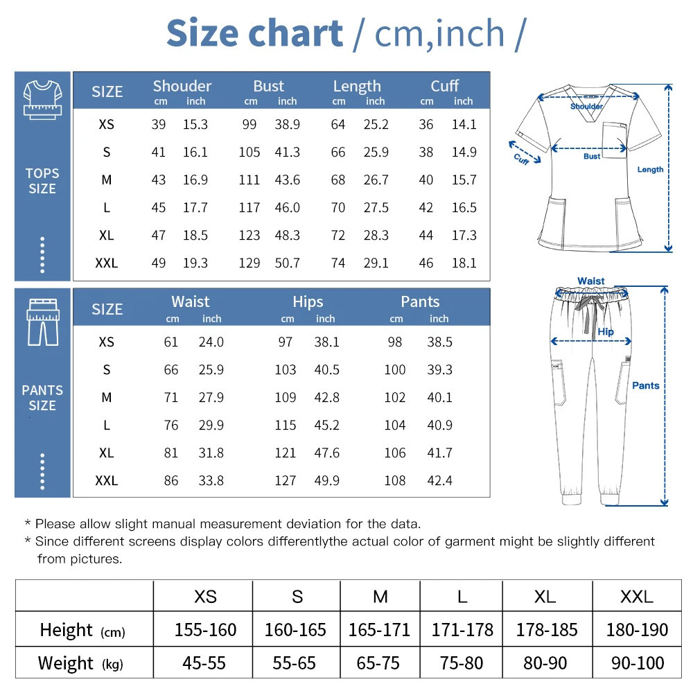 Short sleeved dental uniform beauty salon spa workwear womens health nurse scrub top doctor 250326