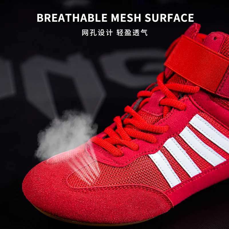 New Arrival Professional mens and womens wrestling boots 5-color boxing shoes couples non slip sports shoes breathable wrestling boots Z250327