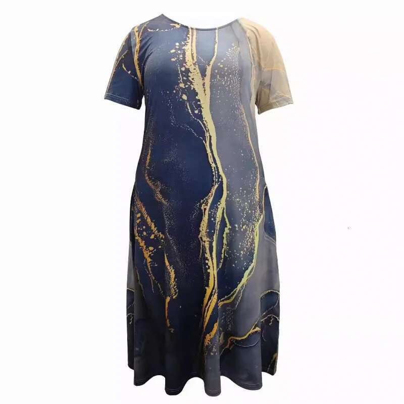 Dongdumaoyi Plus Size Damesjurk Met Korte Mouwen Lente Zomer A