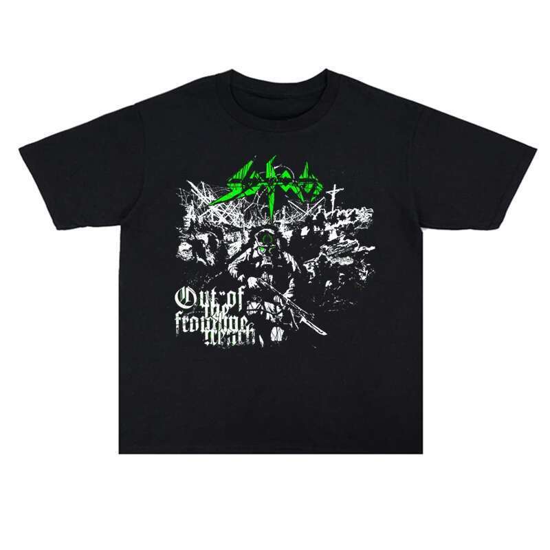 Summer Metal Rock Band Sodom Striped Printed Cotton Loose Men s and Women T shirts High Quality Short Sleeve