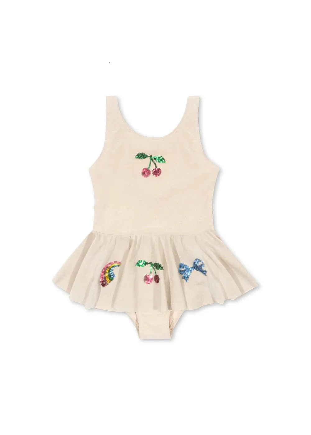 Kids Swimsuit 2025 Summer One Piece Swimwear Girls Lace Beach Wear Print Ruffle Princess European Children Bikinis Set Monokini 250326