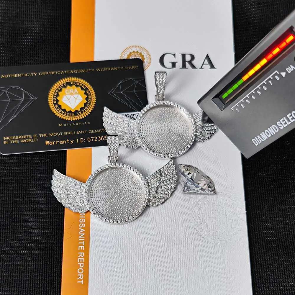 Custom Photo S925 Customized Pendants VVS Moissanite Pass Diamond Test Iced Out For Necklaces Women Men Jewelry Free Laser