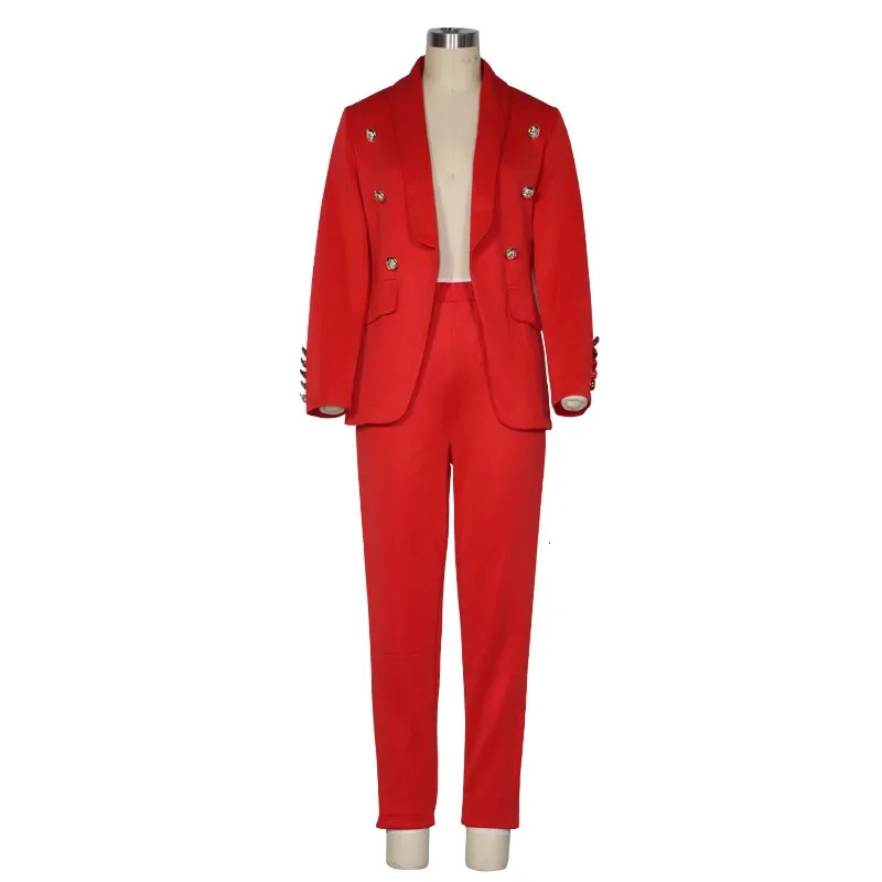 European and American womens clothing fashion solid color twopiece casual suit elegant warm 250326