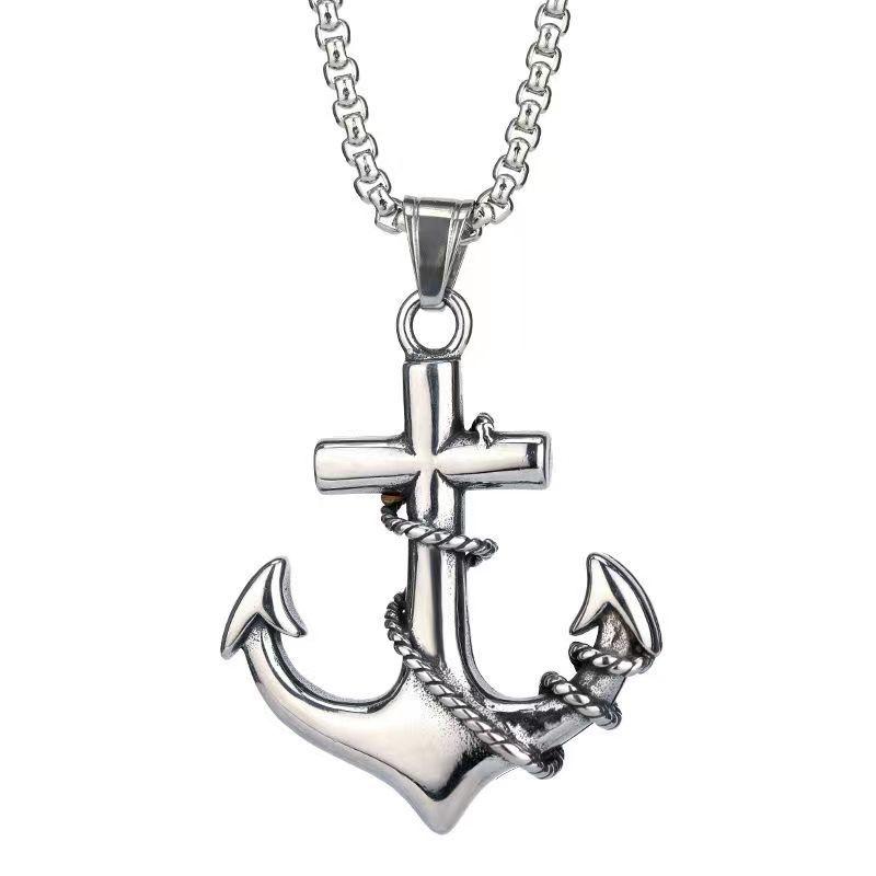 Caribbean Pirate Ship Anchor Necklace - Retro Trendy Pendant