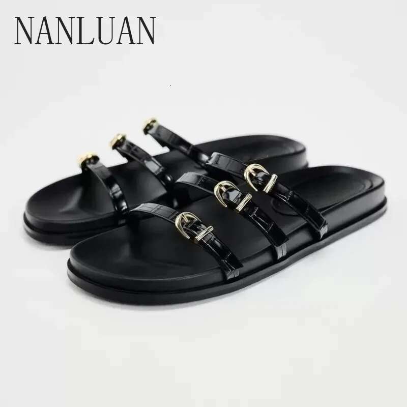 Boutique Summer High Quality Slippers New Fashion Solid Color Non-slip Women's Shoes Hot Selg Casual Sandals